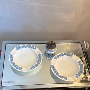 Elegant Blue and White Dinnerware Set